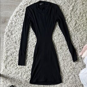 Elegant Black Long Sleeve Dress